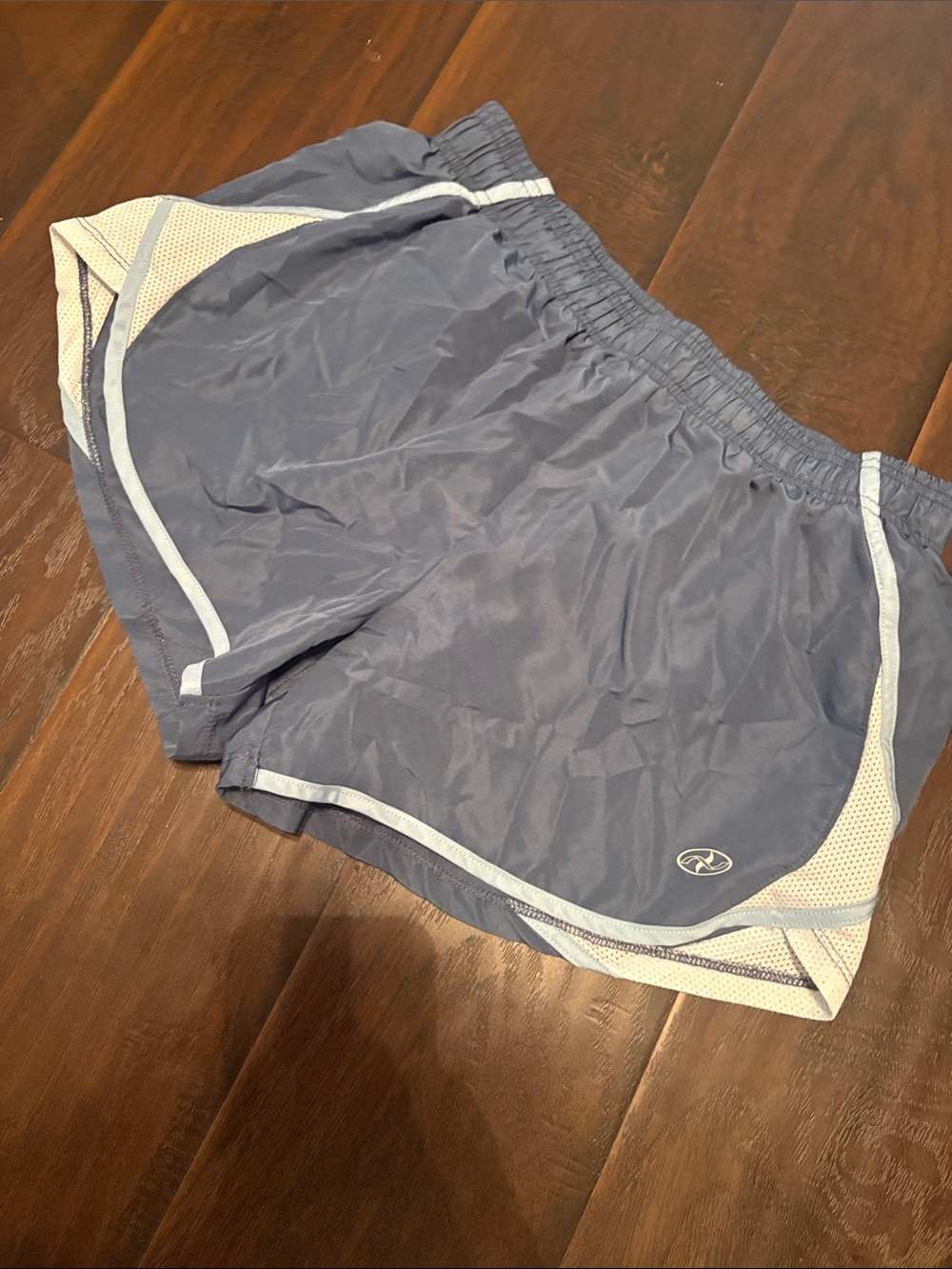 Women's Slate Blue Athletic Shorts with Contrast Trim